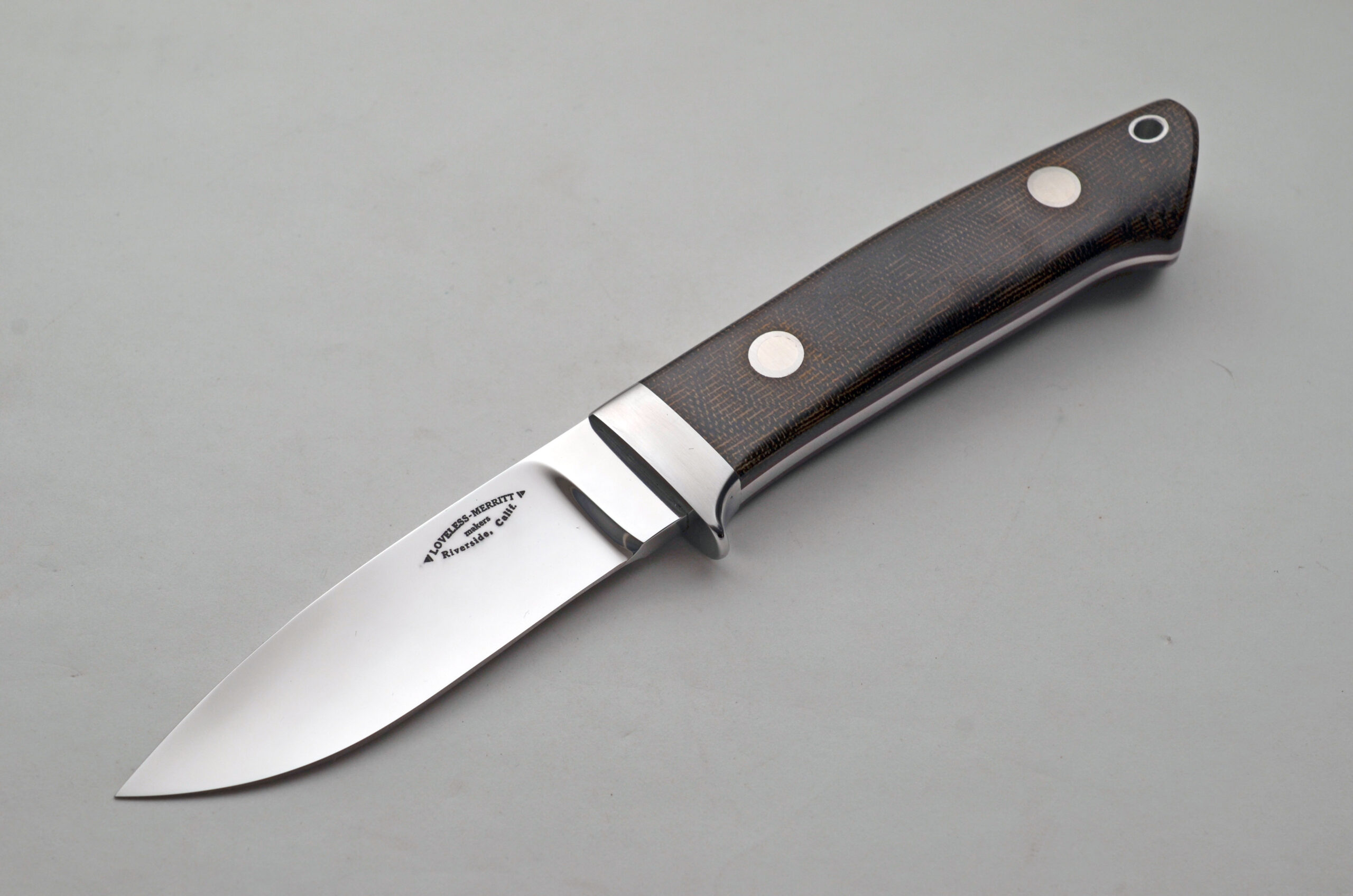 Bob Loveless Green Micarta Dropped Hunter